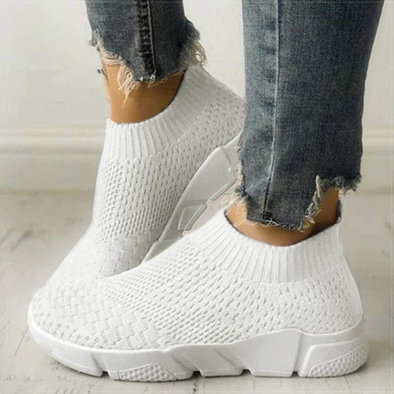 Women Shoes Slip On White Sneakers For Women Vulcanize Shoes Basket Femme Super Light Women Casual Shoes Chunky Sneakers 10