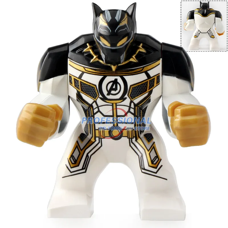 

20PCS/LOT Marvel Big Size Figure Hulk Iron Man Black Panther Building Blocks Action Figures Children Gift Toys D210
