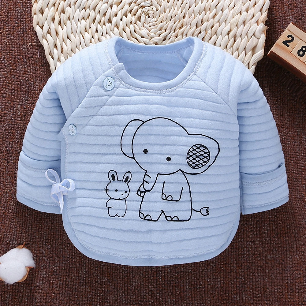 Autumn Winter newborn baby boy girl thick clothes 0 3M baby 100 cotton