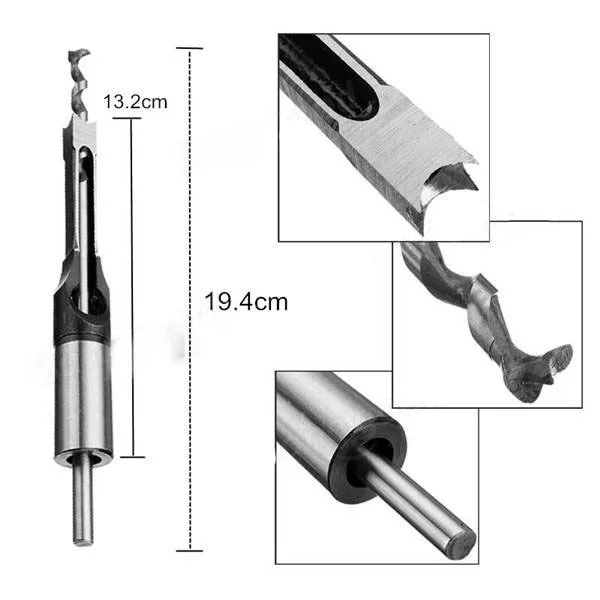Square hole drill side length 8mm for Woodworking machine 
