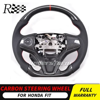 

For Hon da fit Carbon Fiber Steering Wheel For Universal Replace steering wheel control button paddle shifter steering wheel