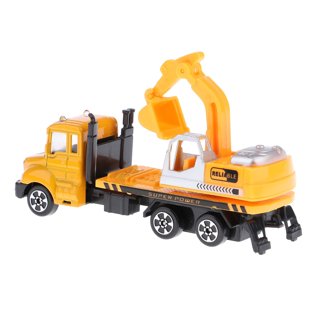 1/64 Truck Model Pull Back Construction Engineering Truck Vehicles Toy for Kids DIY Play Kits For Boys Children Educational Toys