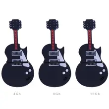High Speed USB 2.0 Port 4GB 8GB 16GB Capacity Mini Portable Guitar Shape USB Flash Memory Disk External Storage for PC
