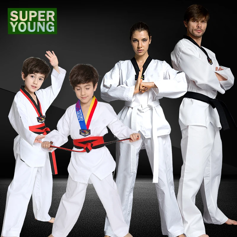 

Taekwondo Wtf Men Women Sanda Judo Suits Children Fight Karate Uniform Kids Clothes Baby Girls Boys Training Sports Clothing Set