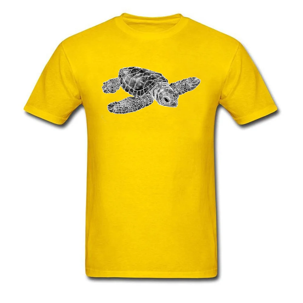 Watercolor Sea Turtle - Black And White_yellow