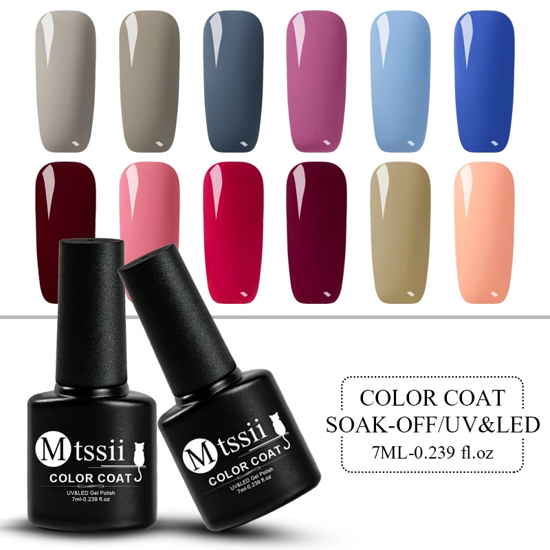 

Mtssii Colorful Gel Nail Polish 7ml Gel Varnish Long Lasting Nail Gel Polish UV LED Gel Lacquer Manicure Decoration Tools Set