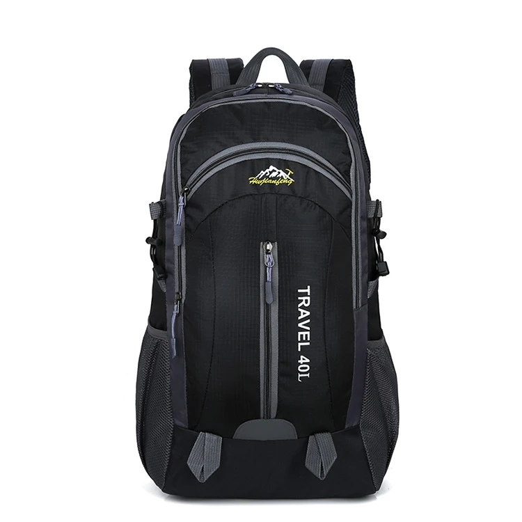 Мужской рюкзак usb зарядка 40л большой емкости на выход для мужской сумки непромокаемые повседневные Рюкзаки унисекс черные дорожные рюкзаки - Цвет: Черный