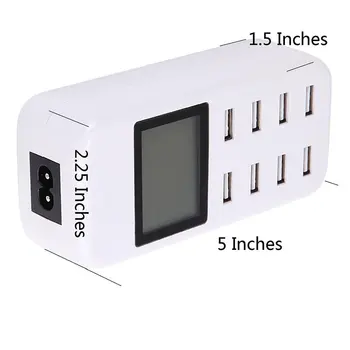 

8 Port USB Charger Family Size Desktop Wall Charger with LED Display for iPad iPhone 6 plus iPad Air Samsung phone tablet huawei