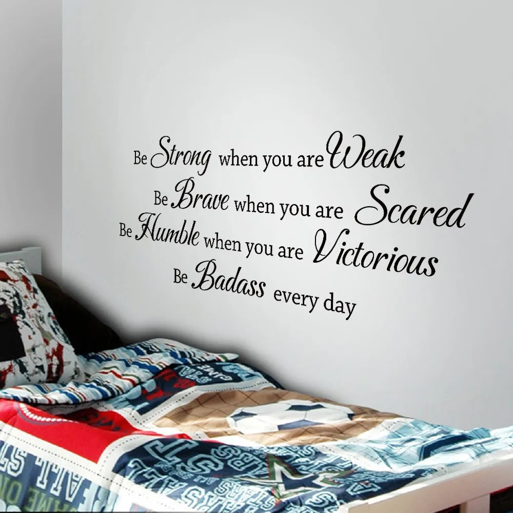 Be Badass Every Day Inapirational Wall Art Decal Quote Sticker Vinyl