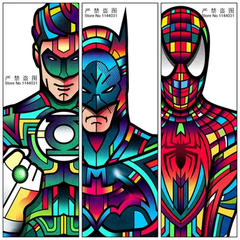 

Diy Diamond Painting Cross Stitch Full Square Drill Mosaic Decorative Painting Diamond Embroidery Prismatic Cartoon Superhero