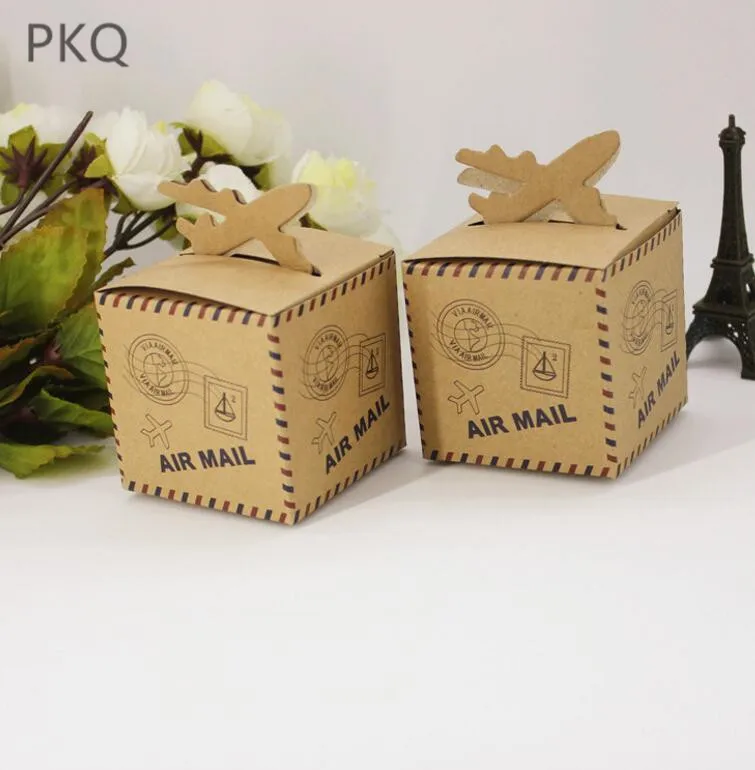 

100pcs square kraft Paper Gift Boxes brown Kraft Party Favor Box Gift Package Candy Box Wedding Box Bag 6x6x6cm