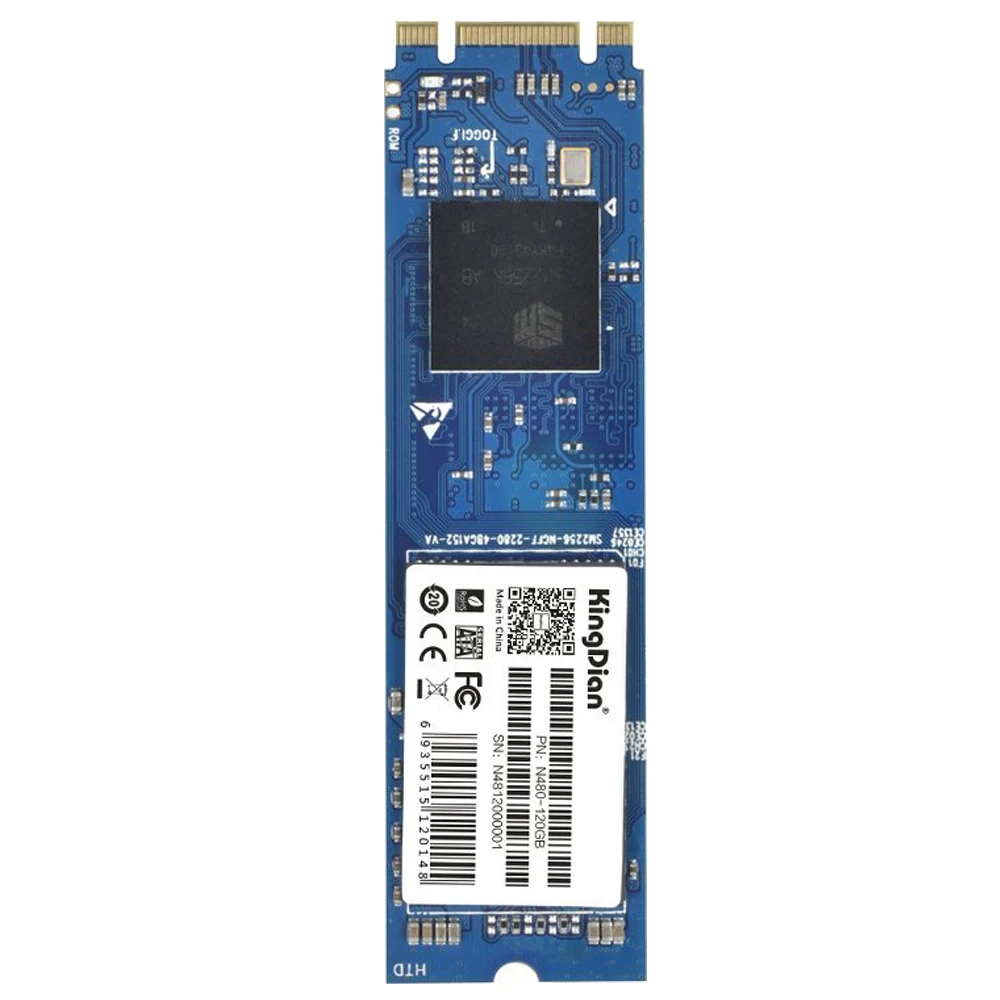

KingDian M.2 NGFF Solid State Drive 256GB M.2 2242 Disk for Desktop PCs and MacPro (N480 80mm) N480 120GB