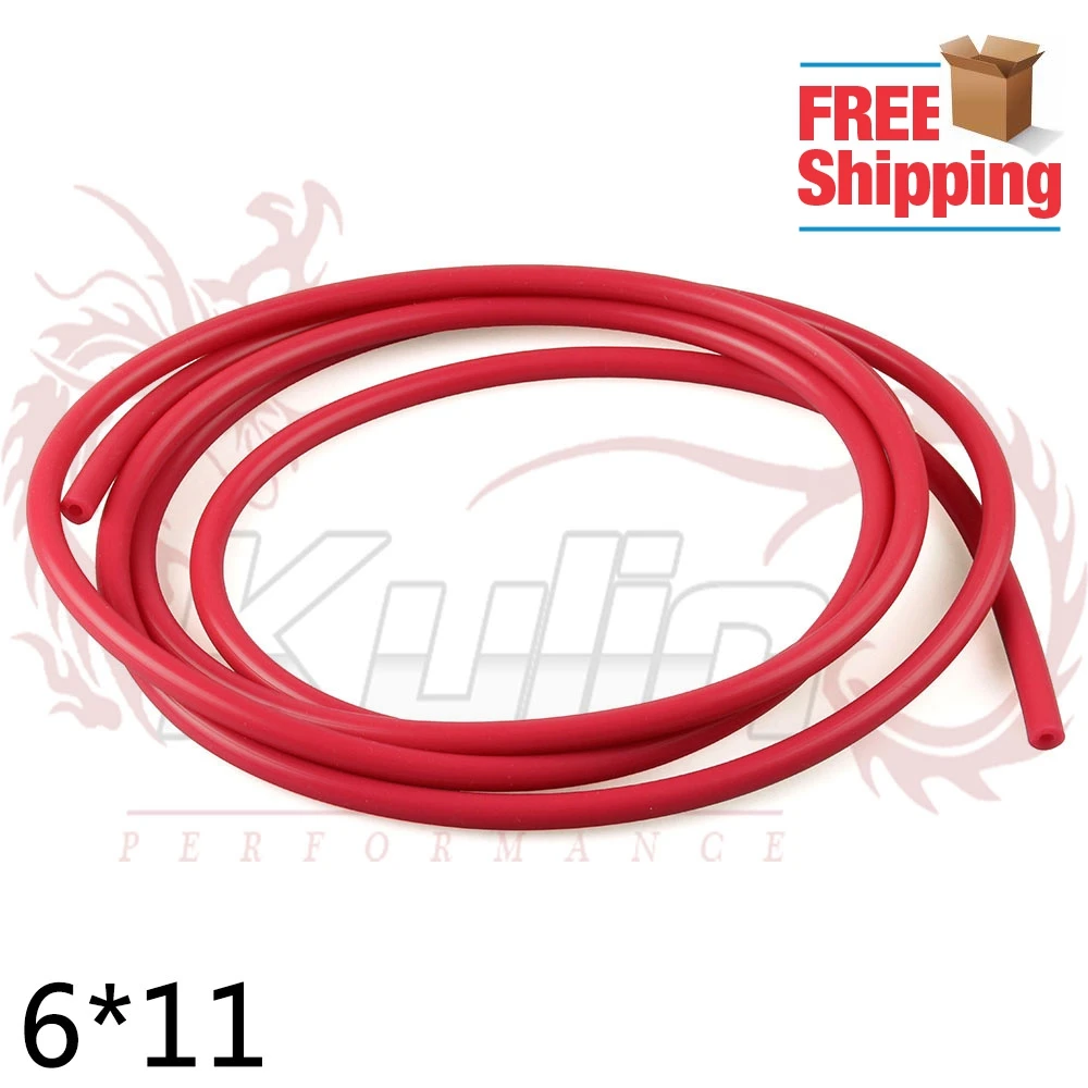 

1M Length (3x7/4x9/5x10/6x11) Vacuum Silicone Hose Red color Intercooler Coupler Pipe Turbo Red Blue Black OT079