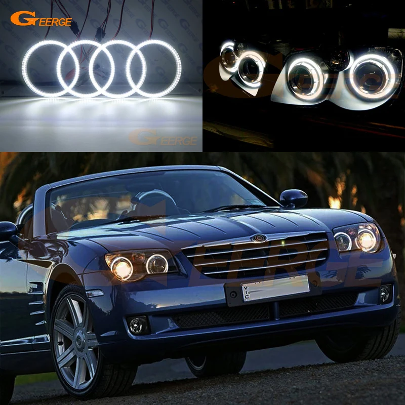 Для Chrysler Crossfire 2004 2005 2006 2007 2008 smd led Ангельские глазки комплект отлично Ультра яркое освещение DRL