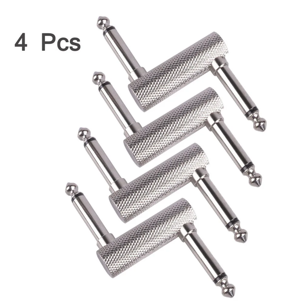 4 Pcs 1/4 Inch 6.35mm Guitar Effect Pedal Coulper Offset Jack Pedals