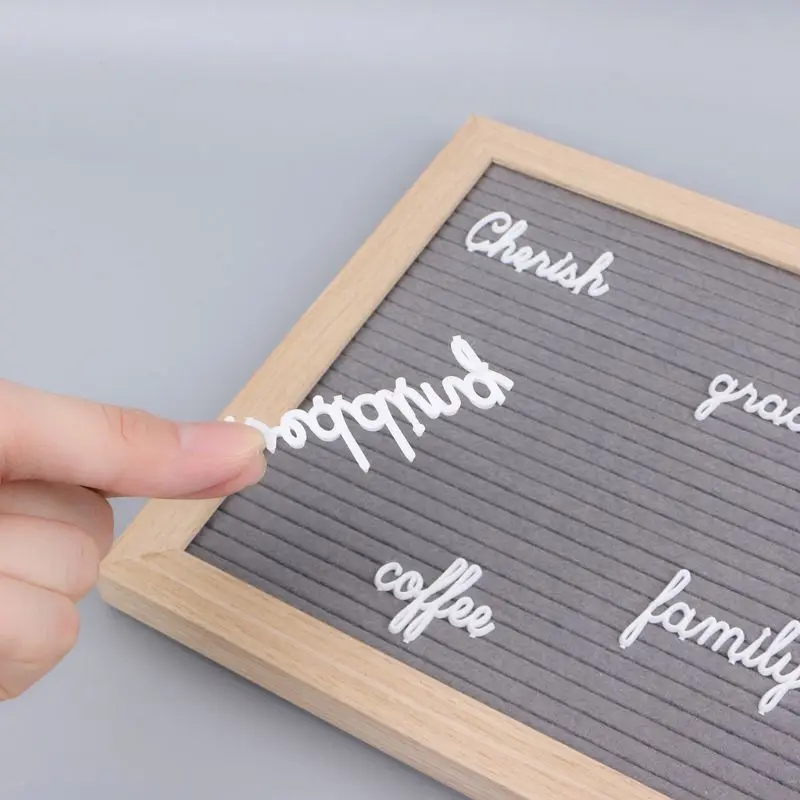 Letter Board Letters Set 194 Numbers Special Characters Words For Felt Changeable Message Signs & Letterboards White