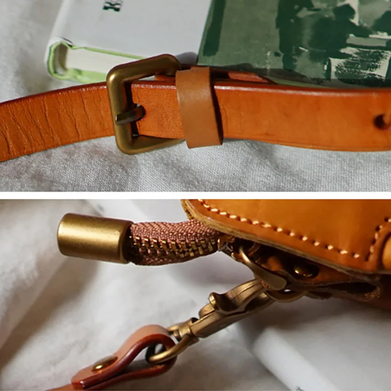 AETOO Handmade old shoulder oblique back handbag, lady leather oil wax woman crossbody bag, cowhide small retro tot bag