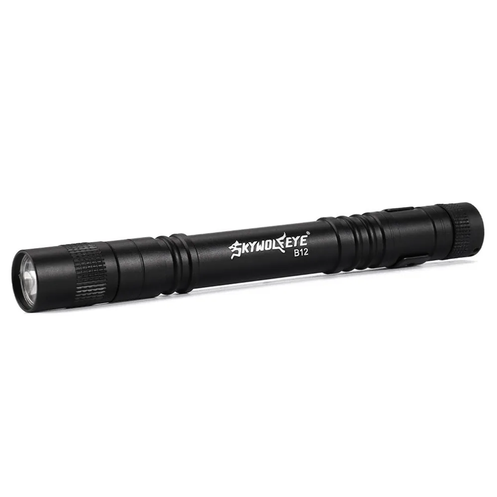 Skywolfeye B12 Pen Holder Led Mini Flashlight Super Bright Aluminum