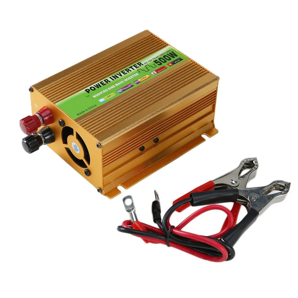 Автомобильный Синусоидальная волна Мощность инвертор DC12V для AC220V USB адаптер Напряжение трансформатор