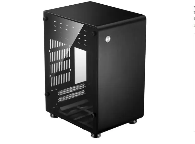 JONSBO U1 PLUS ITX мини алюминиевое закаленное стекло сторона через небольшой стальной оружейный ящик - Цвет: black