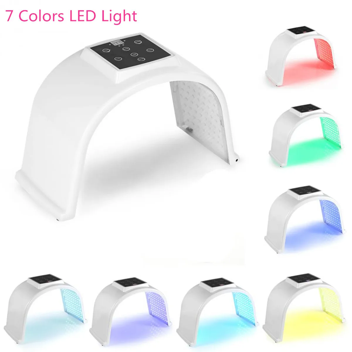 

7 Colors PDT LED Light Photodynamic Facial Skin Rejuvenation Therapy Machine US/EU Plug Improve Symptoms Repair Damaged Skin