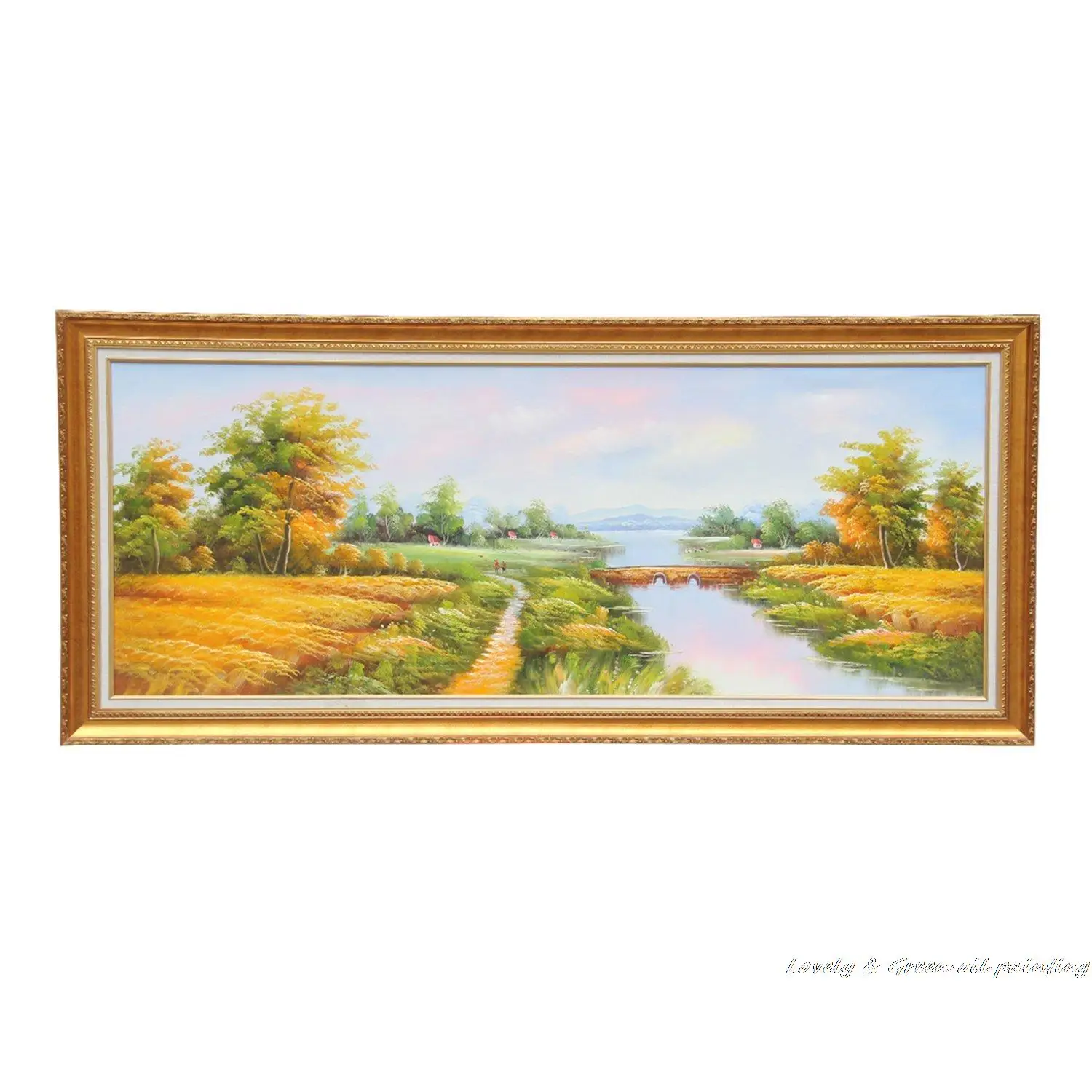 Ручная Краска ed Wall Art Shan Shui пейзаж масляная краска на холсте Современная