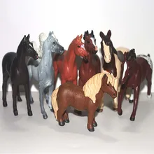 Твердый ПВХ Рисунок животных модель игрушки украшения лошадь 7 шт./компл