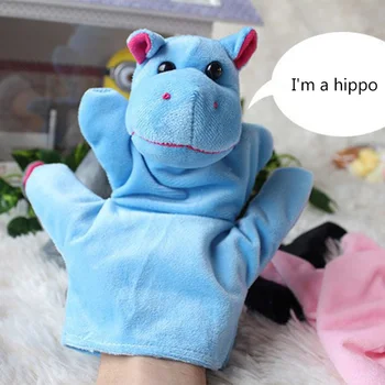 

2 Pcs Baby Child Zoo Farm Animal Hand Glove Puppet Finger Sack Plush Toys Children Gifts FJ88