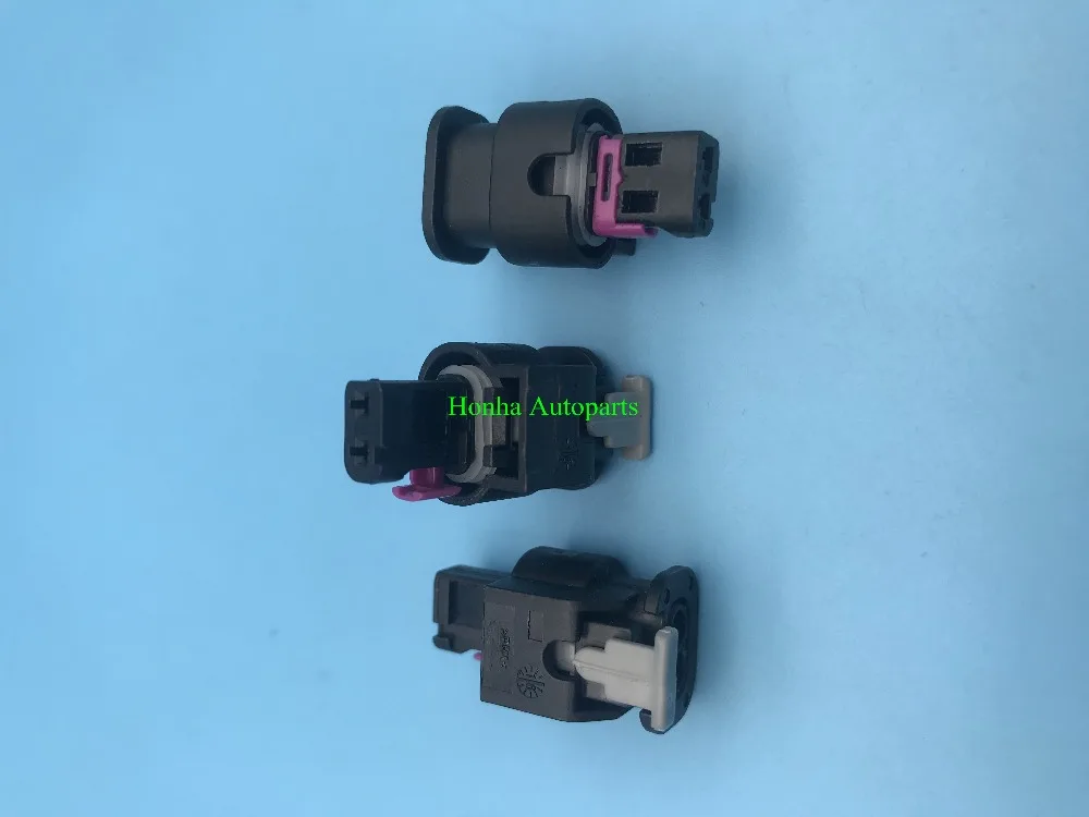 2 mujer inyector de combustible automotriz conector 4F0 973 702 1