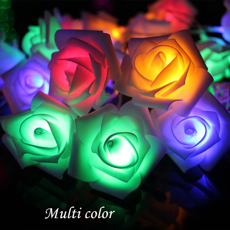 2M/3M/4M/5M/10M Battery operated LED Rose Flower Christmas holiday String Lights for Valentine Wedding party Garland Decoration 2M/3M/4M/5M/10M Battery operated LED Rose Flower Christmas holiday String Lights for Valentine Wedding party Garland Decoration