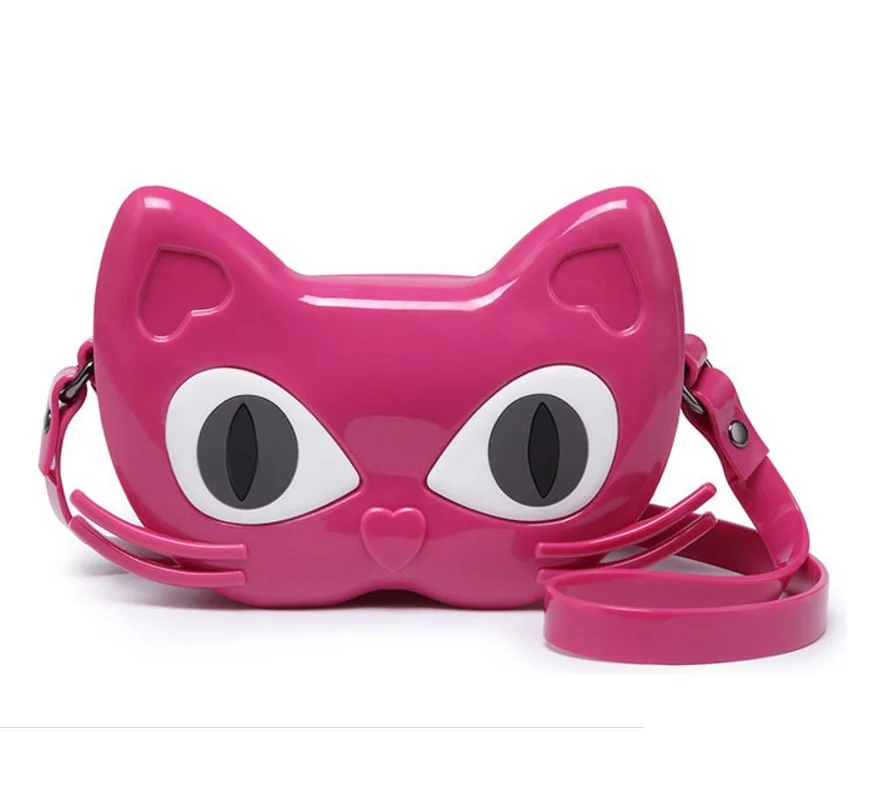 Women Fashion hand bag girls cat cartoon bag children shoulder travel portable bag birthday gift party evening clutch bag