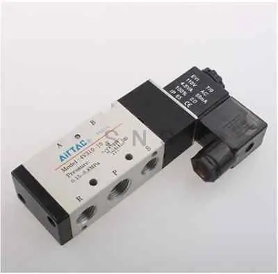 

4V310-10 5Ports2Position Single Solenoid Pneumatic Air Valve 3/8" BSPT AC110V