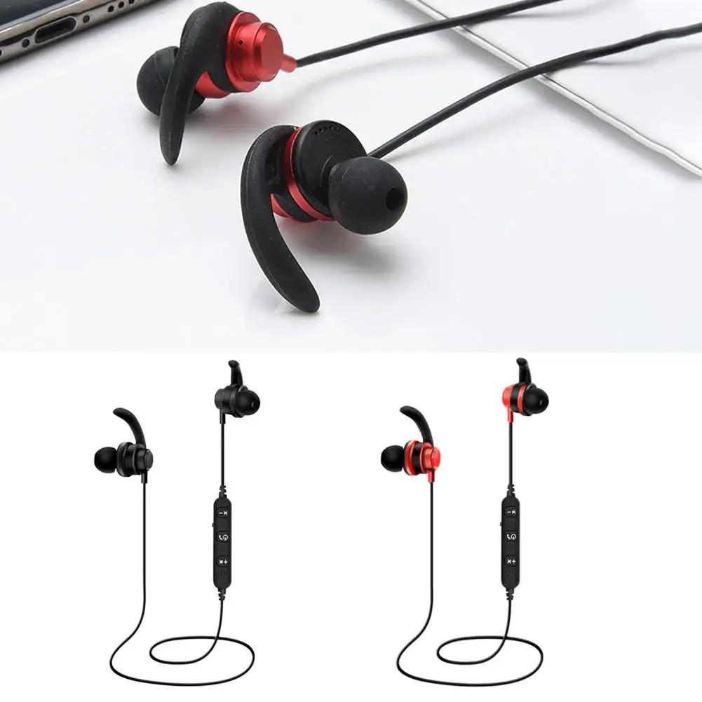 Wireless runing Sports Sweat Proof Bluetooth Headset Stereo Phone Universal Metal Magnetic Waterproof earphone | Электроника