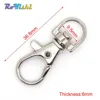 Matel Snap Hooks Rotary Swivel For Backpack Nickel Plated Lobster Clasps ► Photo 3/6