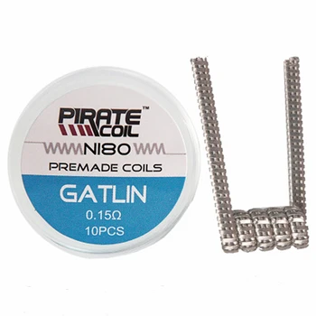 

New Prebuilt Coils High Density Ni80 Gatlin Coil for Electronic Cigarette RDA RTA Atomizer Vape Heating Wire 10pcs/lot