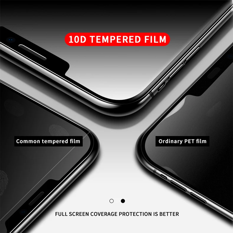 25 шт. 10D Полный Клей закаленное стекло покрытия экрана 0,3 мм Защитная пленка для нового iPhone 11 Pro Max