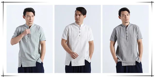 Hisenky 2018 Лето Топы корректирующие Этническая Для мужчин S Рубашки для мальчиков короткий рукав льна blusas Для мужчин льняная рубашка