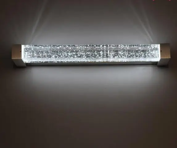 Пузырьковый рассеиватель для ванной головной светильник зеркальный передний светильник 60 см современный кристаллический светильник лампы и фонари светодиодный светильник s FG15 - Цвет абажура: Серебристый