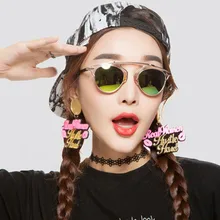 2017 Time limited Top Fashion Women Adult Titanium Polaroid Mirror Oval Sun Glasses Luxury Ladies Driving
