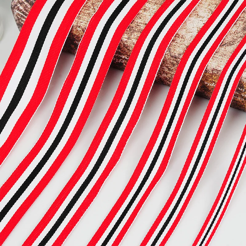 New 10mm,30mm 50mm Red White Black stripes cap with Ribbon Braid DIY Clothing Belt dresse blouses accessories sewing accessories