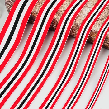 

New 10mm,30mm 50mm Red White Black stripes cap with Ribbon Braid DIY Clothing Belt dresse blouses accessories sewing accessories