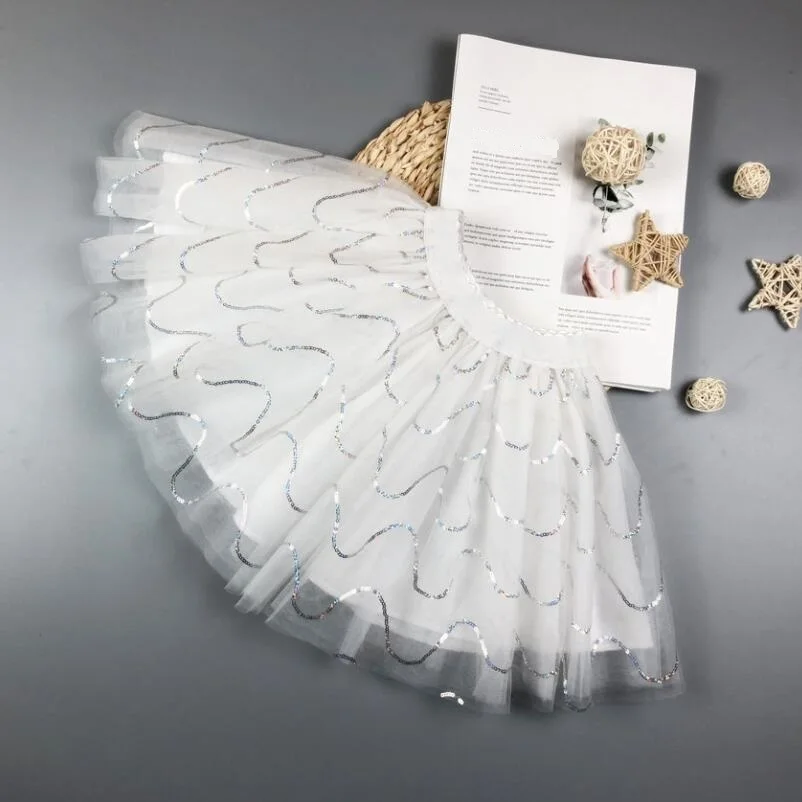 Сезон весна-осень-лето; юбка для танцев для девочек белые кружевные юбки для девочек Фантазийная юбка-пачка для маленьких детей; сетчатая балетная юбка-пачка; JW3515 - Цвет: design 12 white
