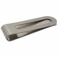 1 шт. из нержавеющей стали полый стиль прямоугольник зажим для денег держатель кошелек наличные деньги для тонких карманные деньги Серебряный тон