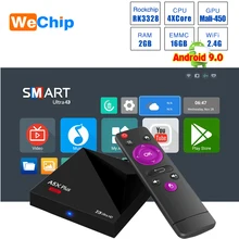 A5X Plus Smart Android 9,0 Мини ТВ коробка 2G 16G Rockchip RK3328 четырехъядерный 2,4G wifi 100M LAN HD 2,0 телеприставка 3,0 USB Отт плеер