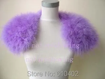 

Women's Real Ostrich Fur Wrap/Cape/ Pashmina Light Violet Fashion Winter