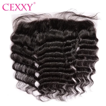 

CEXXY Lace Frontal Closure Brazilian Nature Wave 13*4 Pre Plucked Natural Hairline With Baby Hair Free Shipping
