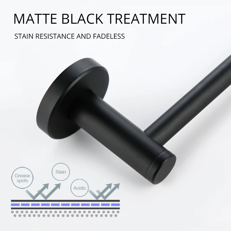 Online 5 jahre Garantie Hohe Qualität Großhandel Förderung Premium Matte Schwarz Bad Tissue Haken Messing Bad Rollen Papier Halter