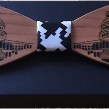 Новинка года, модный деревянный лук ручной работы, галстук-бабочка, галстук-бабочка для мужчин, полые геометрические деревянный галстук-бабочка