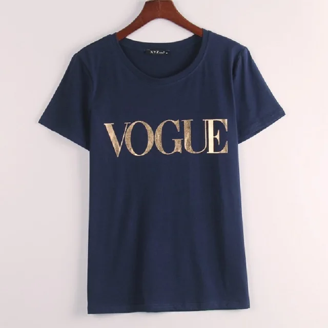 Hot Sale Plus Size S-4XL Fashion Summer T Shirt Women VOGUE Printed T-shirt Women Tops Tee Shirt Femme Tops