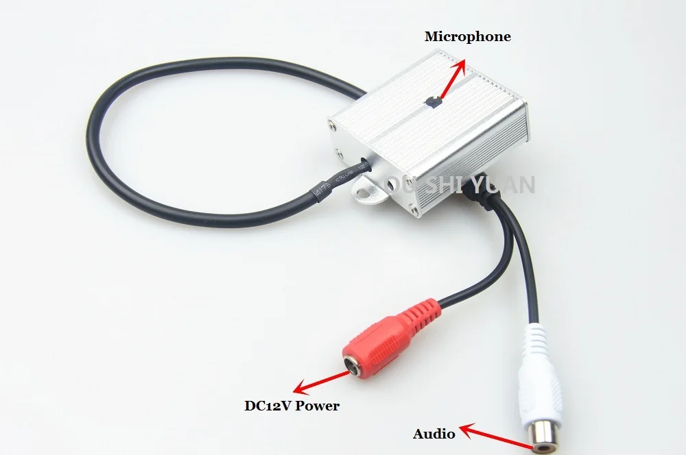 Высококачественное наблюдение RCA CCTV Микрофон Звук монитор Звук RCA пикап